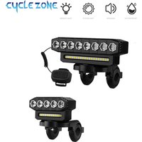 Sonnette avant de vélo aste USB, klaxon de vélo, étanche, 6 modes d'éclairage, facile à installer, 120dB