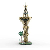 MOC Zeldaed Series Sheikah Tower House Building Blocks Model Set Game Kingdom Castle Architecture Bricks Assemble Toys Kid Gifts