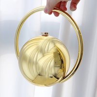2025 New Spherical Banquet Bag Gold Handle High Quality Handbag Marble Pattern Simple Fashion Show Wholesale