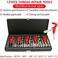New Style 131pcs Thread Repair Tool M5 M6 M8 M10 M12 Twist Drill Spanner Wrench Threading Tools For Restoring Damaged Threads