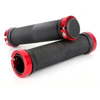 AliExpress NONE Bicycle Handle Bar Grips Road Mountain Bike Rubber Handlebar Grips MTB Alloy Bilateral Lock Non-slip Grips Cycling Accessories