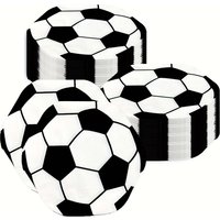 20pcs Football Shaped Disposable Napkin Sports Ball Napkins Black and White Football Tableware Napkin for Sports Party Supplies