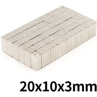 20x10x3mm Block Super Strong Neodymium Magnet N35 Powerful Magnetic NdfeB Permanent Refrigerator Magnet imanes DIY