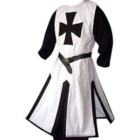 Halloween Costume Templar Knight Outfit Medieval Corset Slit Patchwork Men's Top Stage Performance Costume