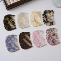 Retro Acetate Anti-static Small Hairdressing Comb Women Girls Marbled Scalp Massage Hairbush Portable Pocket Comb Styling Tools