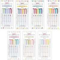Zebra Mildliner Highlighter Pastel Full Set 5/25/35 Colors Marker Pen Double-Ended Art Stationery Supplier for Drawing Painting