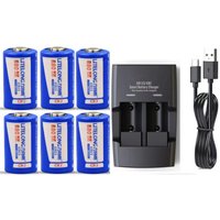 CR2 rechargeable battery 3.0V 880mAh LifePo4 lithium battery instrument camera battery intelligent CR2/CR123A charger