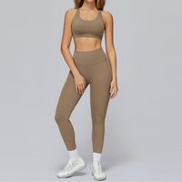 Ningyu 2 Piece Yoga Clothes Women's Tracksuit Quick Drying Set Breathable Fitness Clothing Women Sports Bra Leggings Sportswear