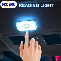 Dotykowe światło LED Mini bezprzewodowe oświetlenie wnętrza samochodu Automatyczna sufitowa lampka do czytania na dachu do przechowywania skrzyni