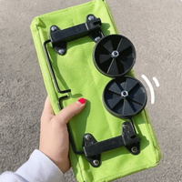 2 in 1 Foldable Shopping Bag with Wheel Oxford Cloth Large Capacity Grocery Bag Waterproof Lightweight Shopping Cart Supermarket