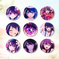 Ai H-Hoshino O-Oshi No Ko Anime Badge Tinplate Soft Button Pin Brooch Metal Badge Custom Jewelry Accessories Hat Bag Lapel