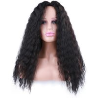 Long Synthetic Wig Natural Black Color Loose Deep Curly Hair Wig Afro Curly Wigs for Women Black Curly Synthetic Wig Puffy Hair
