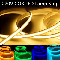 1-10m Multicolour Flexible COB LED Strip Light 220V Tape Light Smart IC No Need Driver High Bright 240 LEDs Linear Lighting RA95