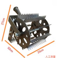 Hand Push Wheeled Weeding Machine, Manganese Steel Agricultural Loosening Weeder