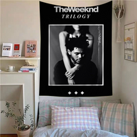 Singer The Weeknd Decorative Wall Tapestry Room Decoration Items Wall Hanging Home Decor Dormitory Concert Banner Party Backdrop