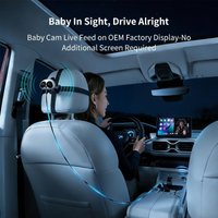 Baby Car Camera for CarPlay 1080P HD Rear Seat Monitor Night Vision 150° Wide Angle Backseat Camera Display on Car Screen