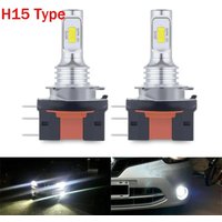 2Pcs H15 LED Bulb Headlight 3570 CSP Car Fog Light High Beam Day Driving Running Light 12V 6000K White Auto Lamp for VW Audi BMW
