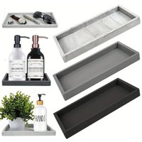 Multi-Purpose Silicone Desk Tray, Bathroom/Office Desktop Storage Tray for Stationery, Cosmetics, Small Accessories, Organizer