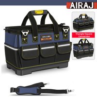 AIRAJ Multifunctional Tool Bag Large Capacity Oxford Canvas Waterproof Bag Wear-Resistant Tool Repair Storage Electrician Bag