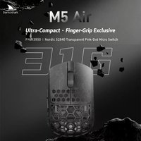 Darmoshark M5Air Forged Carbon Fiber Gaming Mouse Wireless 8K Macro Mouse 30KDPI Finger Grip Small Hand Mice 30g Lightweight