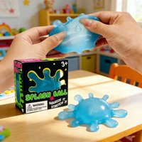 Schylling Stress Ball, Water Splash Shape, Fun Bounce, Soft, Non-Sticky, Portable, Healing Ball