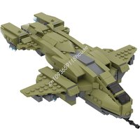 432PCS MOC Space Series HaloS UNSC Pelican GAMES Model Building Blocks Stacking Bricks Creative Educational Toys Kid Gift Diy
