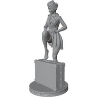 1/24 Scale Miniature Resin Model Statue 75mm Figure Toy Model Kit, Space Shuttle Attendant Getting Dressed, High-Detail Resin Model Figure Unpainted, Perfect for Role-Playing Games and Collecting