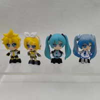 4pcs/set Anime Hatsune Miku Action Figure Kagamine Rin Kagamine Len Doll Kawaii Toy Halloween Ornaments Fans Gift Kids Toys