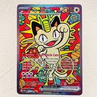 DIY Pokemon Meowth ex 121/088 Holographic Texture Cards English Version Perfect Condition Classic Anime Collectible TCG