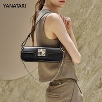 YANATARI underarm cowhide Genuine leather handbags women vintage shoulder bag female 2026 luxury bag high quality long bag