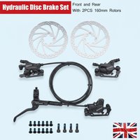 AliExpress NONE Bicycle Hydraulic Brake MTB Hydraulic Disc Brake Brake Front Rear Mountain Bike Upgrade Bike Parts With 2PCS 160mm Rotors