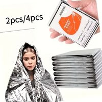 2/4pcs Emergency Insulation Blanket - Survival Equipment, Suitable for Camping, Hiking, Outdoor Activities, and Emergency Use