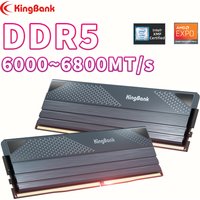 KingBank KFXB Series DDR5 Memory 24GBx2 6800MHz 6000MHz Dual Channel for Gaming And Overclocking with Heatsink Black