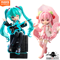 Q Version Blokees Hatsune Miku Sakura Miku Action Figure Joint Mobility Anime Assembly Figurine Toys Doll Collection Modle Gifts image 4