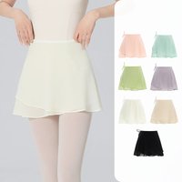 17 Colours Woman Ballet Skirts Wrap Tutu Dance Skirt Adult Pearl Chiffon Skirts Tie up Mini Short Skirt for Dancing