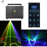 RGB Full Color Animation Laser Light 3W 4W 5W 6W With Mobile Phone Bluetooth APP, ILDA, DMX512 Disco DJ Bar Party Wedding Effect