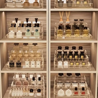 3 Tier Desktop Perfume Shelf Acrylic Cosmetic Organizer Perfume Storage Rack Doll Display Stand Kitchen Seasoning Organizer box