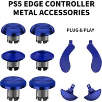 Metal Controller Thumb Sticks 10-in-1, 6 Swap Joysticks 4 Metal Rear Paddle Trigger Button Replacements, For PS5 Edge