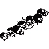 AliExpress NONE Creative Skull Totem Car Body Sticker Skeleton Head Horror Motorcycle Decal Universal for Halloween Trucks Bike Bicycle Vehicle
