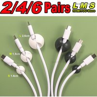 Cable Clips Silicone Cable Organizer Desktop Wire Storage Charger Cord Holder for mobile phone charging cables headphone cables