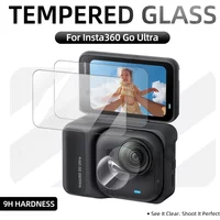 9H Hardness Glass for Insta360 Go Ultra Screen + Lens Protector Clear Ultra-HD Tempered Glass Anti-scratch Film Accessories