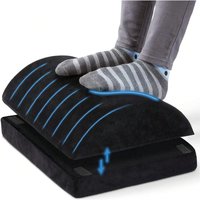 Foot Rest for Under Desk at Work Adjustable Height Memory Foam Foot Stool for Under Desk Office Chair Gaming Chair Ergonomic