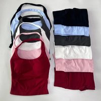 Yoga Halter Top Leggings Gym Set Women's Seamless High Elastic Longline Vest Buttock lift Shorts Set Daily Exercise Sports Set