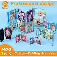 Custom Acrylic Stand Custom Hinged Folding Screen Standees Personalized Anime Character Double Sided Printing Photo Standees