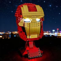 LYBMTWF LED Lighting Kit Compatible with Lego 76165 Iron Men Helmet (NOT Include The Model Bricks)