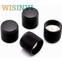 2PCS Aluminum alloy sandblasting knob cap Diameter 19mm Height 18mm Potentiometer Encoder Knob D Shaped Inner Hole 6mm