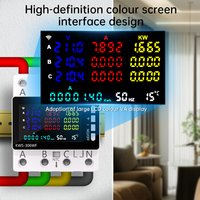 KWS-306 Tuya WIFI Power Meter Volt-ammeter 3-phase 4-wire railed Energy Voltage Current Meter APP Remote control AC 85-290V 80A