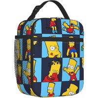 Simpsons Cartoon Thermal Insulated Lunch Bag for Office Portable Food Bag Container Cooler Thermal Lunch Boxes