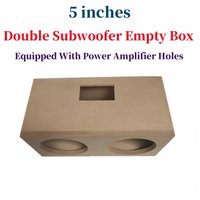 5-inch Dual Subwoofer Empty Box with Power Amplifier Hole Active Subwoofer Drawer DIY Car/Home Speaker Box Subwoofer Housing
