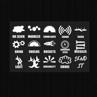 15Pcs Funny Car Switch Button Stickers - Universal Fit for AC Panel Center Console Blank Buttons, Fun Auto Decals